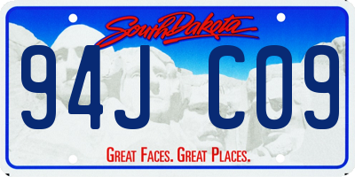 SD license plate 94JC09