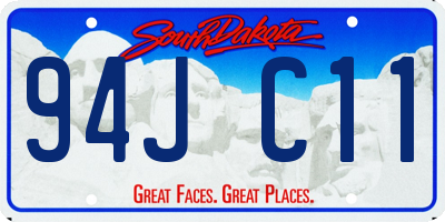 SD license plate 94JC11