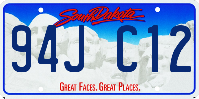 SD license plate 94JC12