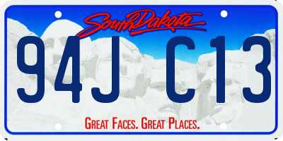 SD license plate 94JC13
