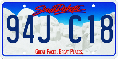 SD license plate 94JC18