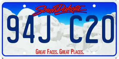SD license plate 94JC20