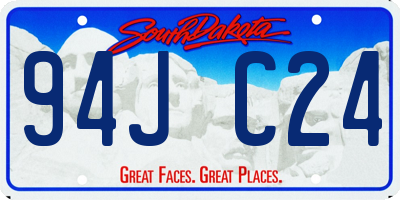 SD license plate 94JC24