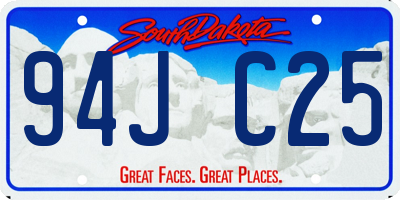 SD license plate 94JC25