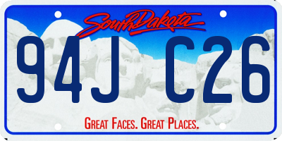 SD license plate 94JC26