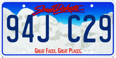 SD license plate 94JC29