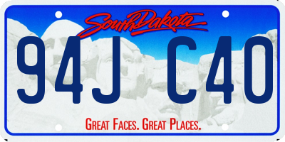 SD license plate 94JC40