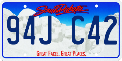 SD license plate 94JC42