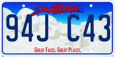 SD license plate 94JC43