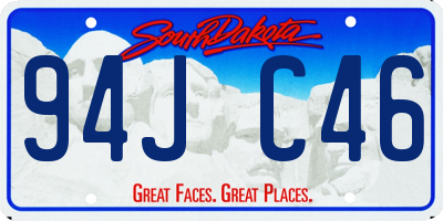SD license plate 94JC46