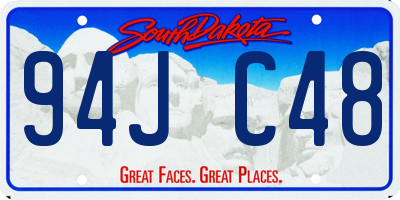 SD license plate 94JC48