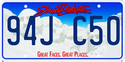 SD license plate 94JC50