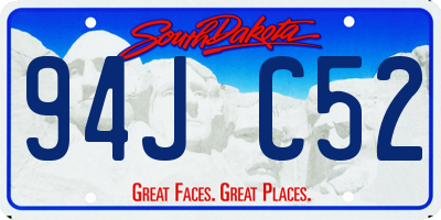 SD license plate 94JC52