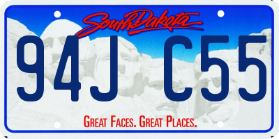 SD license plate 94JC55