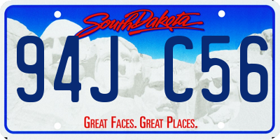 SD license plate 94JC56