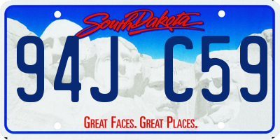 SD license plate 94JC59