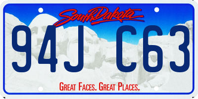 SD license plate 94JC63