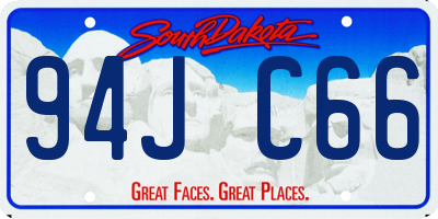 SD license plate 94JC66