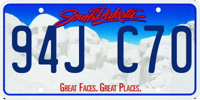 SD license plate 94JC70