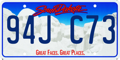 SD license plate 94JC73