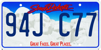 SD license plate 94JC77