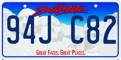 SD license plate 94JC82