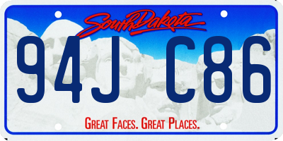 SD license plate 94JC86