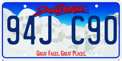 SD license plate 94JC90