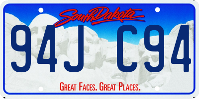 SD license plate 94JC94