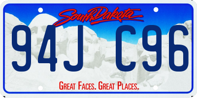 SD license plate 94JC96