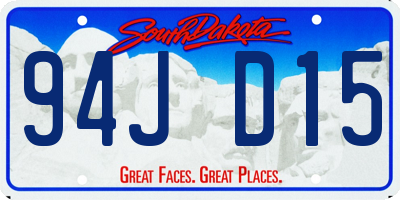 SD license plate 94JD15