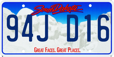 SD license plate 94JD16