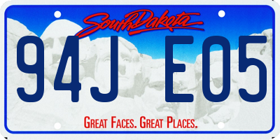 SD license plate 94JE05
