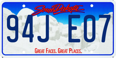 SD license plate 94JE07