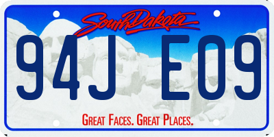 SD license plate 94JE09