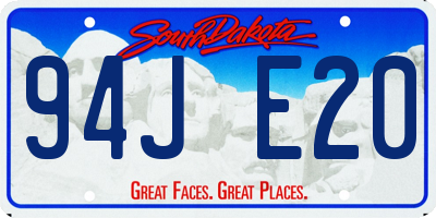 SD license plate 94JE20