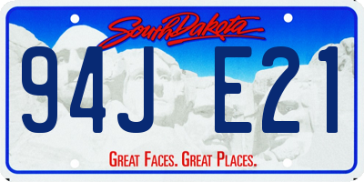 SD license plate 94JE21