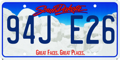SD license plate 94JE26