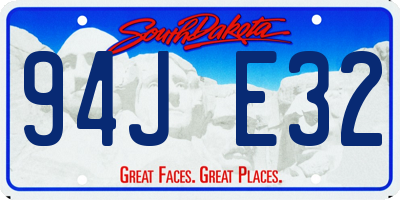 SD license plate 94JE32