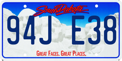 SD license plate 94JE38