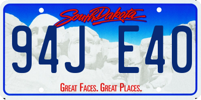 SD license plate 94JE40