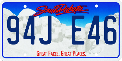 SD license plate 94JE46