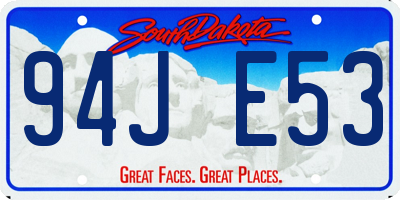 SD license plate 94JE53