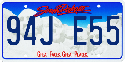 SD license plate 94JE55