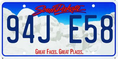 SD license plate 94JE58