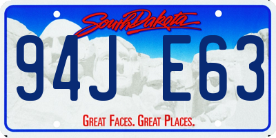 SD license plate 94JE63