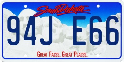 SD license plate 94JE66