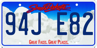 SD license plate 94JE82