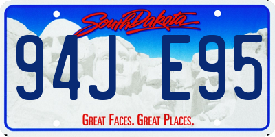 SD license plate 94JE95