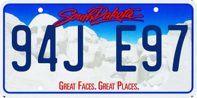 SD license plate 94JE97